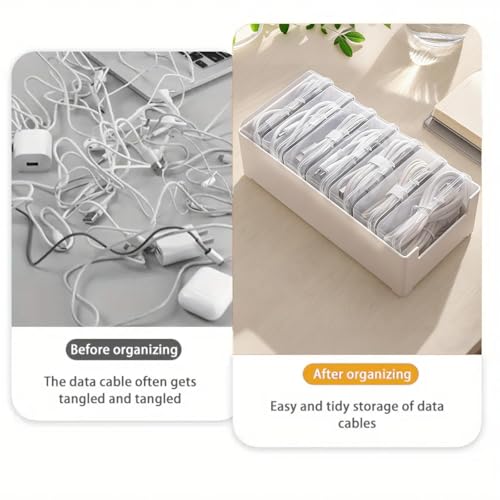 RayHenry 2 PCS Cable Organizer Box with 7 Clear Switch Case - Image 5