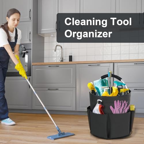 Cleaning Caddy with Handle, Cleaning Supplies Organizer - Image 4