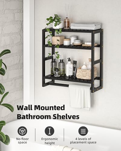Galood Bathroom Shelves Towel Racks Over Toilet Storage - Image 4