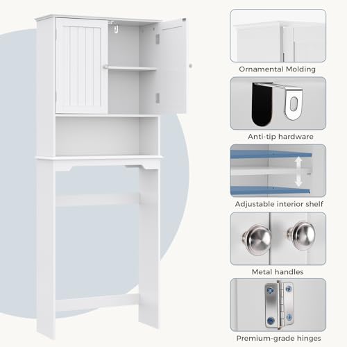 OLIXIS Over the Toilet Storage Cabinet, Bathroom Shelves - Image 6