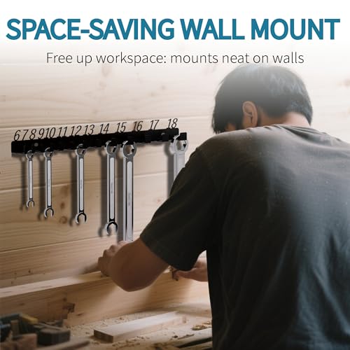 Metal Wrench Organizer, Wall-Mounted Storage Rack for Wrenches - Image 4