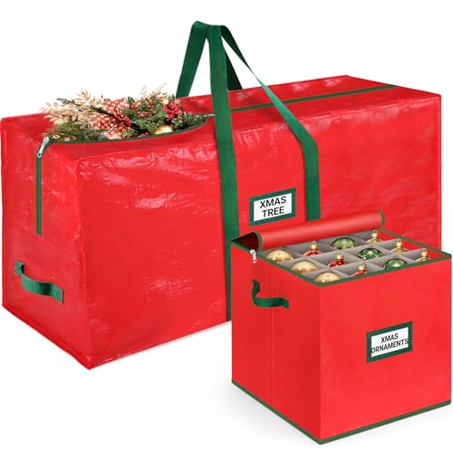 Christmas Tree Bag & Ornament Storage Box Set | Home Organization - Image 2