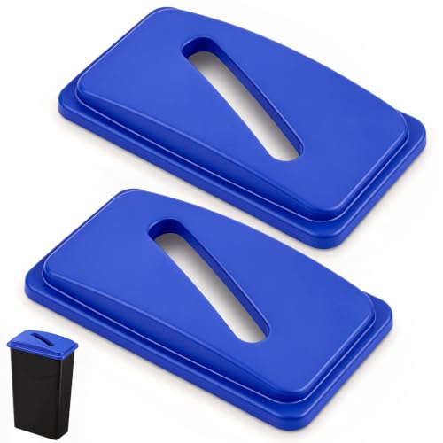 Maxdot 2 Pcs Recycle Bin Lids Paper Recycling, Blue - Image 2