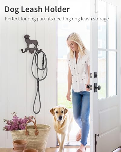 Cast Iron Dog Wall Hooks for Hanging, Heavy Duty Dog Leash - Image 5