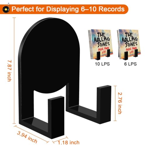 Vinyl Record Display Stand – Acrylic Compact Holder - Image 4