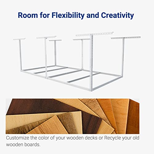 FLEXIMOUNTS 4x8 Overhead Garage Storage Rack, Without Decking - Image 5