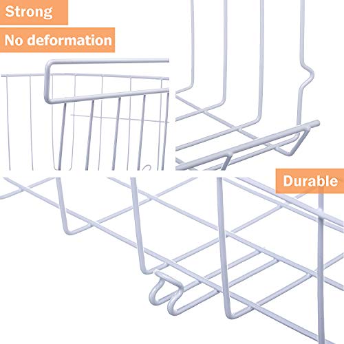 Lonians 2-Pack Under Shelf Hanging Storage Baskets - Metal Wire - Image 4