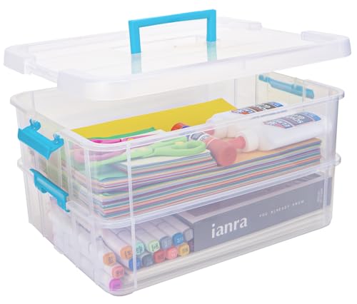 TERGOO 2 Layer Plastic Storage Containers with Lids, Multipurpose - Image 2