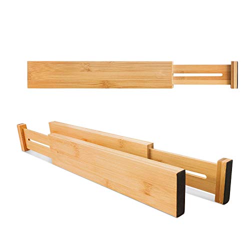 VaeFae 6-Pack Adjustable Bamboo Drawer Dividers - Image 4