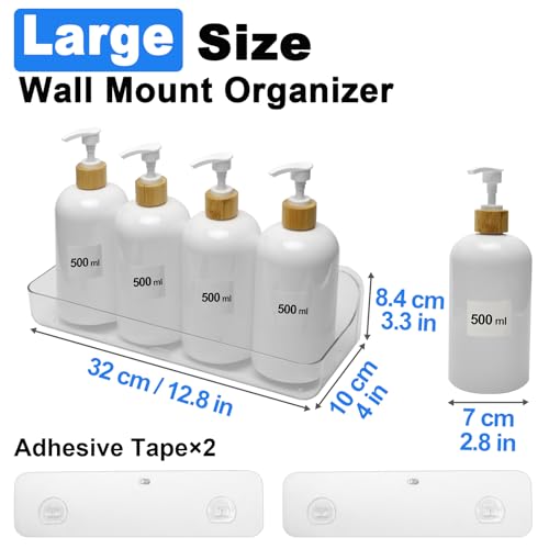 Diesisa Acrylic Wall Mounted Shower Caddy, Large - Image 4