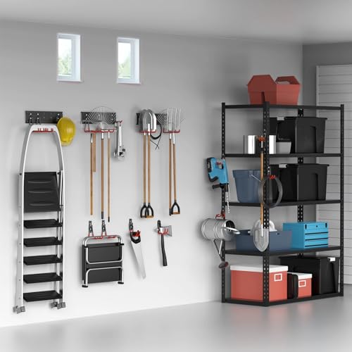 TORACK 24 PCS Garage Storage Hooks with Tracks, Wall Mount - Image 3