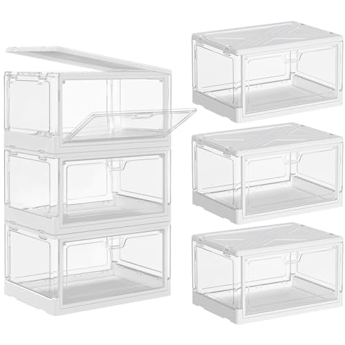 SNSLXH Clear Storage Bins with Lids, Stackable Storage Bins - Image 2