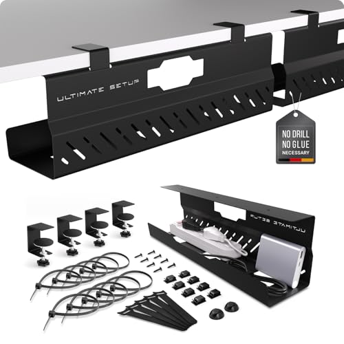 Under Desk Cable Management Tray no Drill – Wire Man | Cable Managemen - Image 2