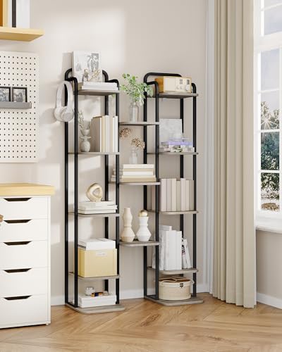 Hzuaneri 8 Tiers Vertical Shoe Rack, Tall Shoe Shelf with 2 Hooks - Image 7