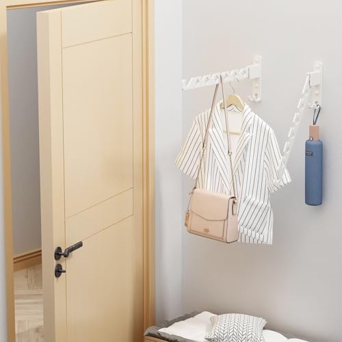 Wall Mounted Clothes Drying Rack, Wall Clothes Hanger Hook - Image 7