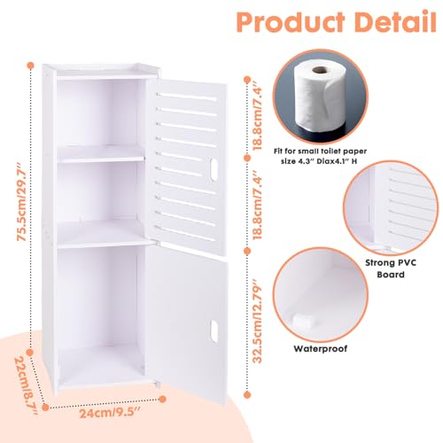 LuiceABC Toilet Paper Storage Holder, Slim Bathroom - Image 3