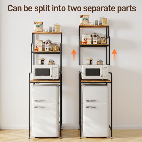 Mini Fridge Stand, 21"Wx23"Dx68"H Microwave Shelf - Image 4