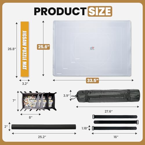 500 Pcs Jigsaw Puzzle Mat Roll Up Smooth Top Saver Pad - Image 3