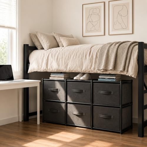 Geetery Under Dorm Bed Cube Organizer Shelf with 6 Cube - Image 2