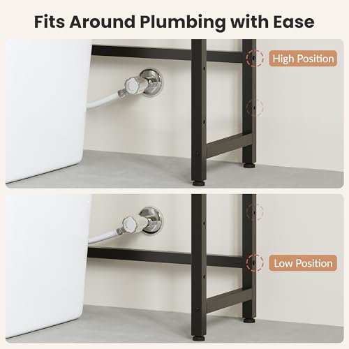 Over The Toilet Storage Shelf, 4-Tier Bathroom Organizer - Image 7