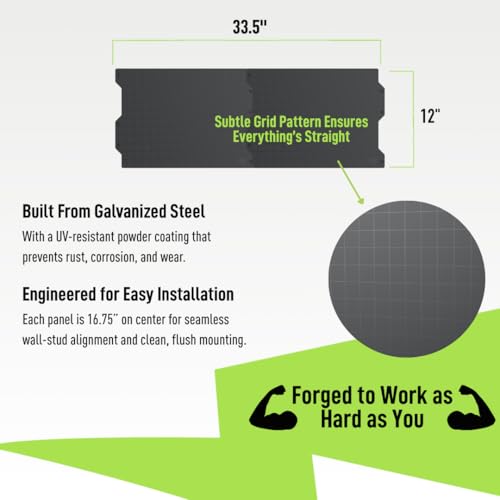GATOR MAGNETICS 2 Pack Steel Wall Panels 16.75 x 12 | Garage Storage - Image 3