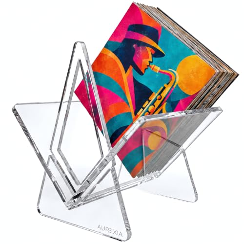 AURΞXIA Vinyl Record Storage Stand - Clear Acrylic LP - Image 2