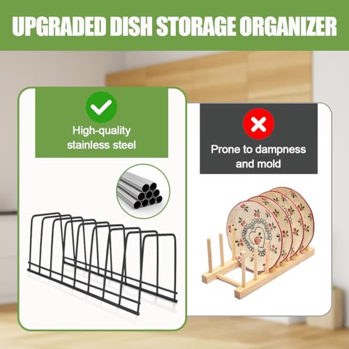 4 Pack Pot Lid Holder Kitchen Cabinet Dish Plate Rack Organizer - Image 5