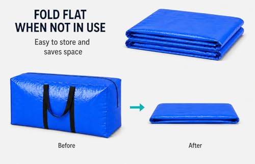 60 Gallon Extra Large Storage Bags Bins, Giant XXL Moving - Image 7