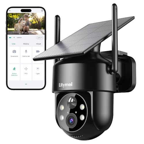 LITYMOL 2K 2.4g WiFi Security Cameras Wireless Outdoor, 360° View - Image 2