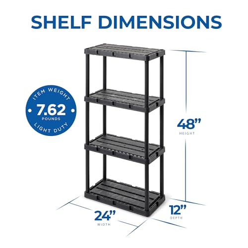 Gracious Living Knect-A-Shelf 4 Shelf Light Duty Storage - Image 4