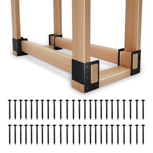 8 Pack Adjustable Firewood Log Storage Rack Bracket - Image 4
