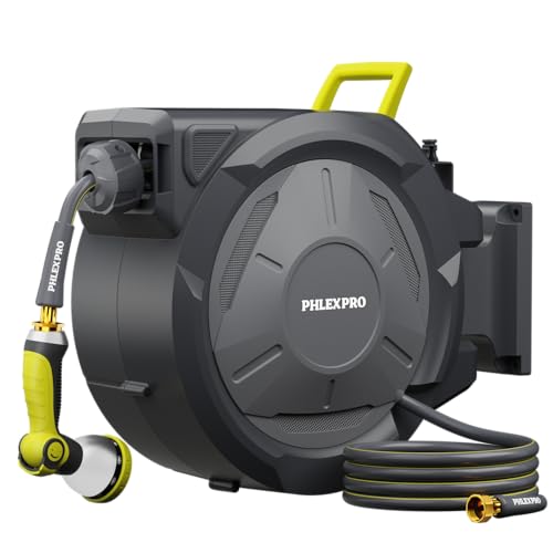 75 FT x 5/8" Retractable Garden Hose Reel with 3/4" Brass Fitting - Image 2