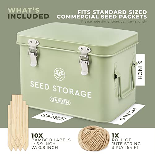 Wildgoose Seed Storage Box - Metal Seed Packet Organizer - Image 4