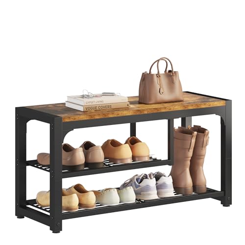 HOMEFORT Shoe Bench,3 Tiers Shoe Rack Bench - Image 2