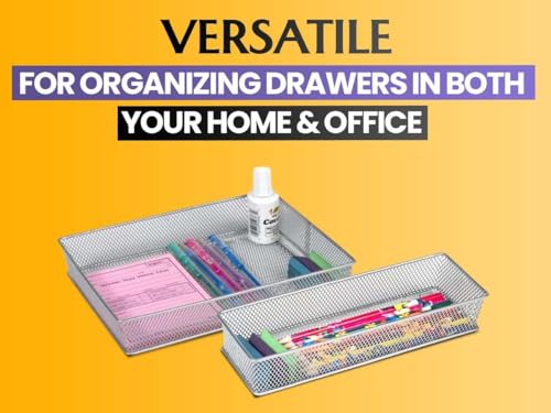 YBM Home Silver Mesh Drawer Organizer and Storage for Kitchen - Image 7