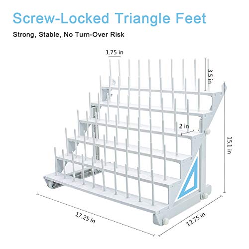 Thread Rack for 60 Spools or 30 Cones, Wall Mounted - Image 4