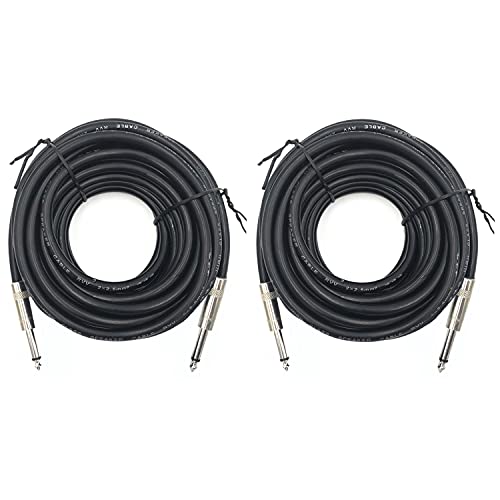 2 Pack 1/4" TS to TS Speaker Cable 50 Feet 12AWG 2 C | All Products - Image 1