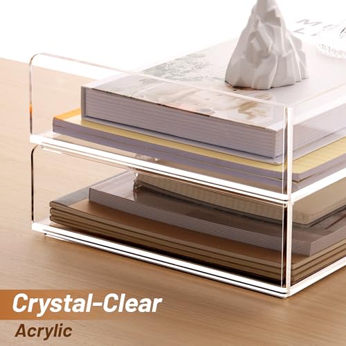 SANRUI Acrylic Desk Organizer Stackable Paper Tray, | All Products - Image 7