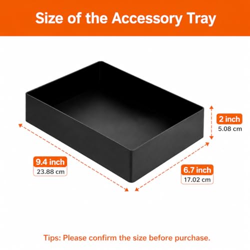 Amazon Basics Rectangular Plastic Desk Organizer with Storage - Image 4