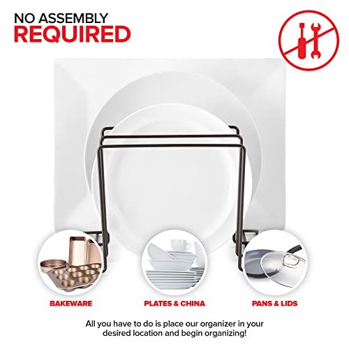 Stock Your Home Kitchen Cabinet Organizer, Bronze (2 Pack) Steel - Image 4
