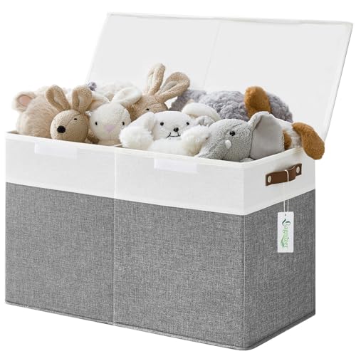 Bagnizer Large Toy Storage Box with Lids, Collapsible Sturdy Baby - Image 2