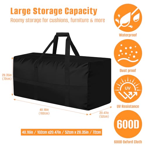 LYHNMW Extra Large Patio Cushion Storage Bag, 600D Oxford - Image 4