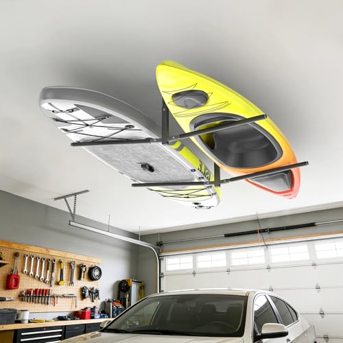 WALMANN Ceiling Kayak Storage Rack for Garage, Heavy-Duty - Image 3