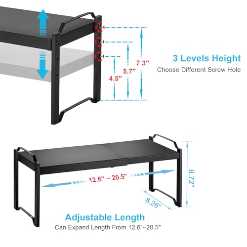 Expandable Cabinet Shelf Organizer, Adjustable kitchen Countertop - Image 3