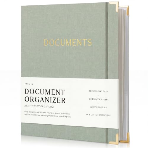Important Document Organizer Set with Folders - Complete Linen - Image 2
