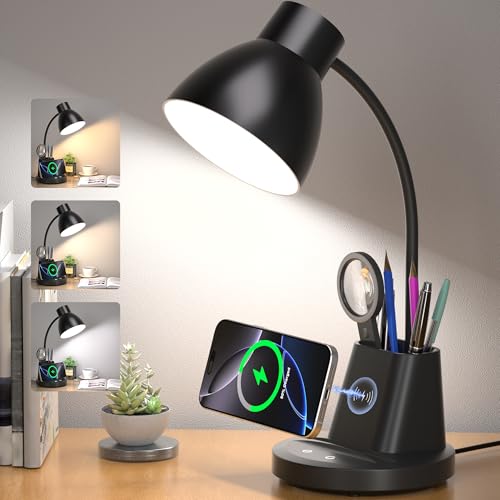10W Wireless Charging LED Desk Lamp with Pen Holder, | All Products - Image 2