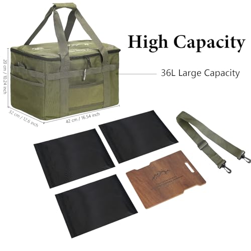 36L Tactical Camping Storage Tote Bag, Green Kitchen - Image 4