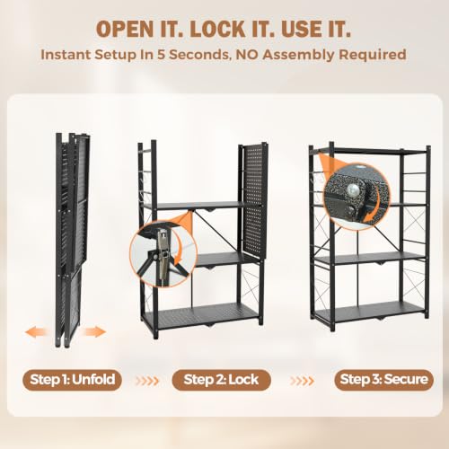 EAGLE PEAK Foldable Greenhouse Shelving, 4-Tier Plant Stand - Image 4