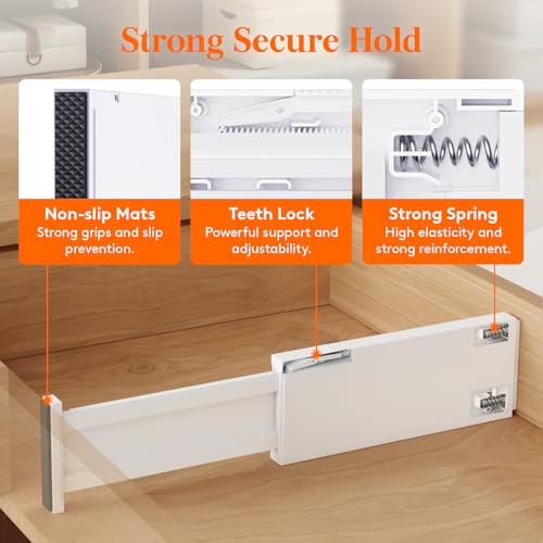 Lifewit 4" High Upgrade Drawer Divider, Adjustable D | All Products - Image 5