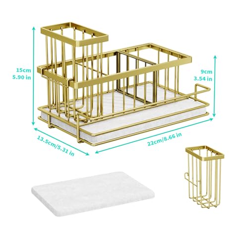 HapiRm Sink Caddy Sponge Holder - Kitchen Sink Organizer - Image 7